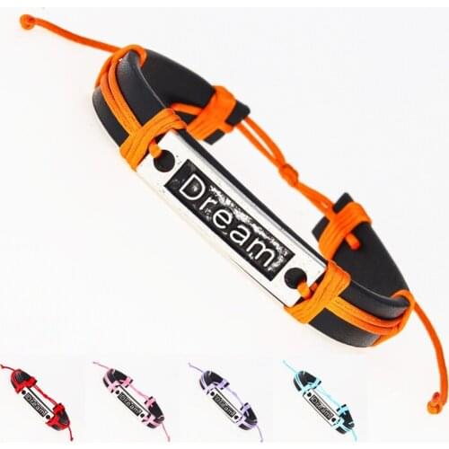 New Fashion Dream ID Bracelet For Women Men 10 colors choose Adjustable Jewelry gift for Dad mom friend friendship wish bracelet