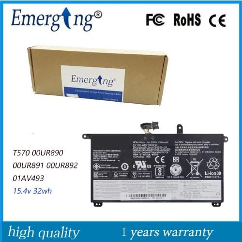 15.4V 32WH New Original 01AV493 Laptop Battery for Lenovo Thinkpad P51S P52S T570 T580 SB10L841 00UR890 00UR891 00UR892