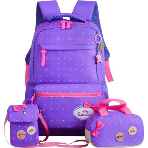 High Quality School Bags For Teenager Girls travel Backpack 3pcs/Set kids Princess Orthopedic Schoolbags Backpacks Book bags