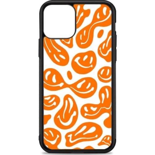 Orange and white smiley face Phone Case for iPhone 12 mini 11 pro XS Max X XR 6 7 8 plus SE20 High quality TPU silicon cover