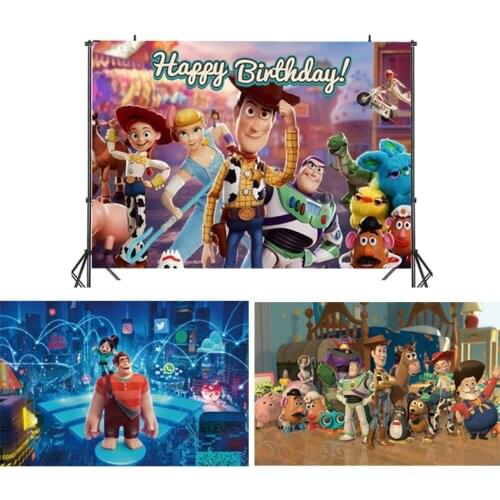 Toy Story Theme Photography Backgrounds For Kids Birthday Party Backdrops For Photo Studio Vinyl Custom Backdrop Photo Studio