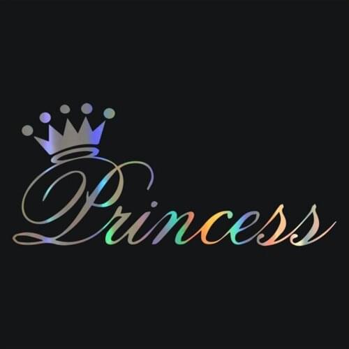 Three Ratels FD417 Beautiful Princess Crown Sticker on Car Funny Sticker and Decals Vinyl Styling for Ford Apply To Car Laptop