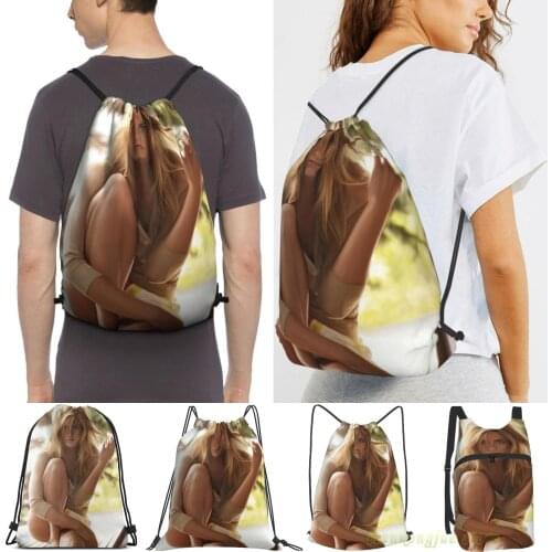 Unisex Drawstring Bags Jennifer Aniston(2) Women Drawstring Backpacks Men Outdoor Travel Backpacks Training Fitness Bag