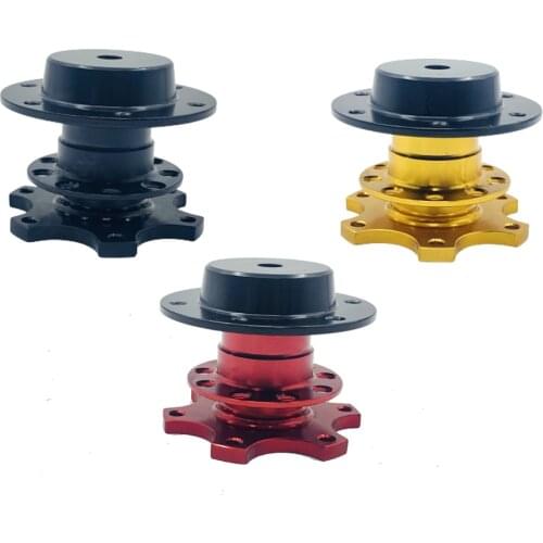 Universal Aluminium Car Steering Wheel Quick Release HUB Racing Adapter Snap Off Boss Kit for 6 holes Steering Wheel
