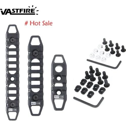 VASTFIRE 3-7-11-Slots M LOK/Keymod Rail Base Segment Handguard Section Aircraft Grade Aluminum Picatinny Weaver for Hunting