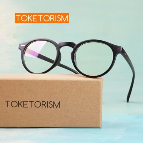 Toketorism Vintage Round Glasses Fashion Women Optical Frames Eyeglass Frame for Men