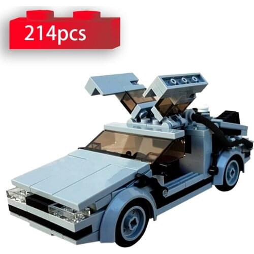 High-tech Racing Car Model Deloreaned BACK TO THE FUTURE Building Blocks DIY Speed Champion Vehicle Bricks Boys Toys MOC-23436