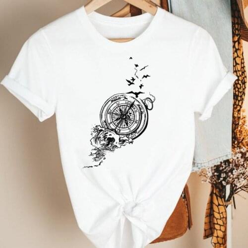 Women Clothes 90s Wave New Cute Casual Cartoon Summer Short Sleeve Tshirt Female Tee Print Fashion Top Graphic T-shirt