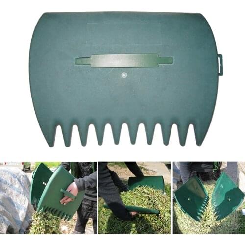 1 Pair Garden Leaf Scoops Grabber Hand Rakes Large Sized Portable for Leaves Lawn Debris Rubbish Pick Up Tool