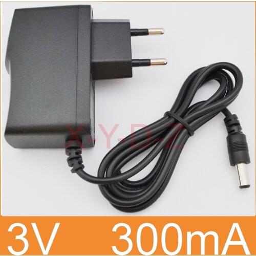 1PCS AC 100V-240V Converter power Adapter DC 3V 300mA 0.3A Switching power supply EU Plug DC 5.5mm x 2.1mm