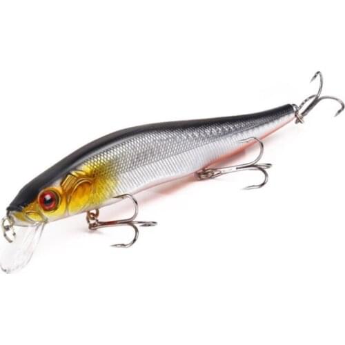 1pcs/lot Fishing Lures 3D Eyes 140mm 22.5g Minnow Hard Aritificial Wobblers Crankbait Pesca Dive 0.5-1.5m with 3 Fishing Hooks