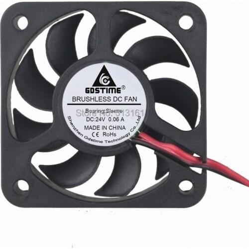 10pcs/lot Gdstime DC 24V 2Pin 5010S 5CM 50mm x 50mm x 12mm Exhaust Cooling Cooler Fan
