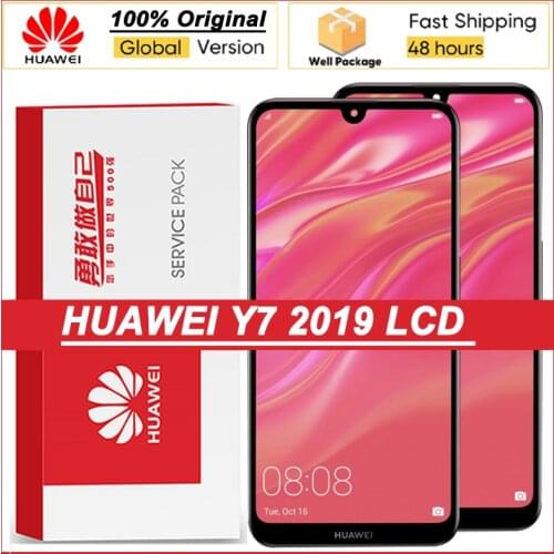 100% Original 6.26'' Display with frame for Huawei Y7 2019 LCD Touch Screen Digitizer DUB-LX3 DUB-L23 DUB-LX1 Repair Parts