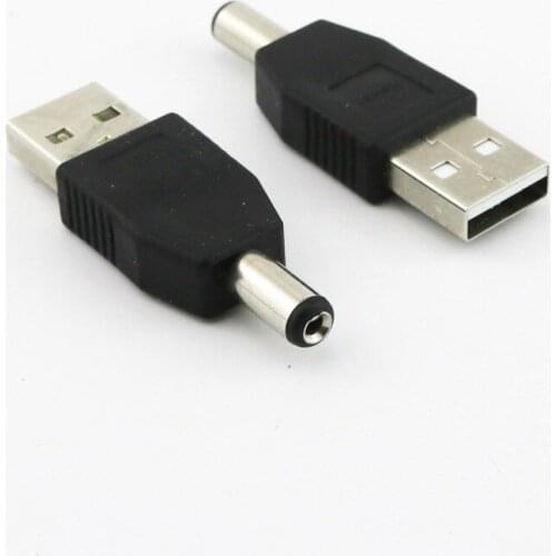 10x USB 2.0 Type A Male Plug to 5.5 x 2.1mm Male Plug 5V DC Power Supply Adapter Connector
