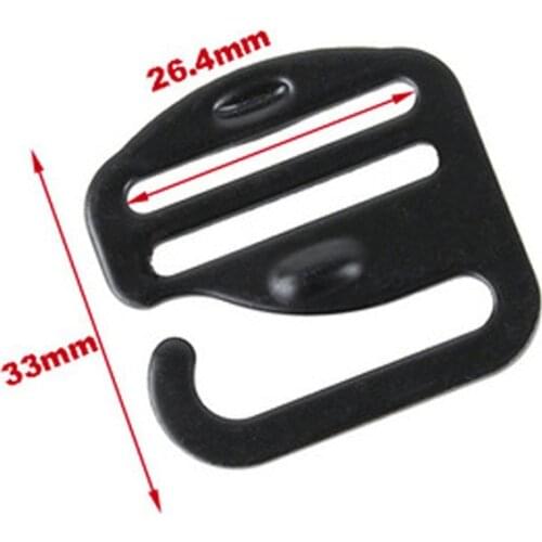 2PCS TMC XC-1H-01 X-CON G Sharp Hook BK/KK 1 inch Webbing Buckle Carbon Steel