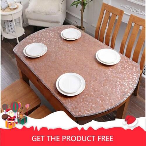 3.0mm Rose Cosmos Soft Thick Tablecloth Waterproof Heat Resistant PVC Tablecloth Dining Table Coffee Table Round Tablecloth