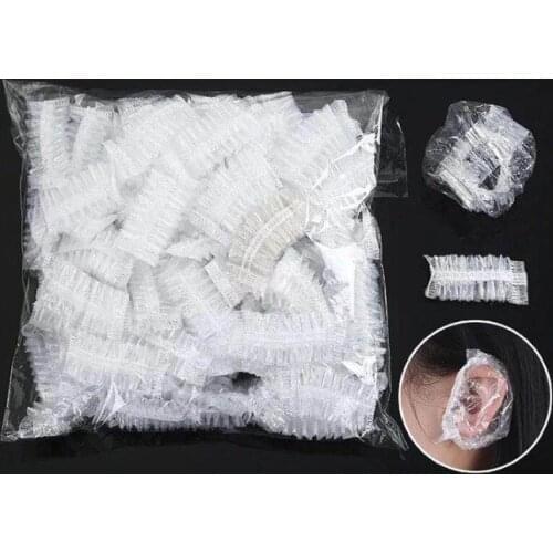 5000pcs=2500pairs/lot Disposable Salon Clear waterproof ear cover hair dye hair bathing beauty earmuffs shower cap SN1596