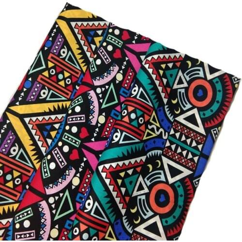 50x45cm Abstract Totem Printed 100% Cotton Poplin Fabric Patchwork For DIY Sewing