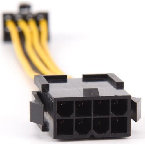 8-pin CPU Power Verlengkabel 19Cm 8 Pin Atx Eps Man-vrouw Power Verlengkabel Cpu Moederbord Power Extension Adapter Kabel