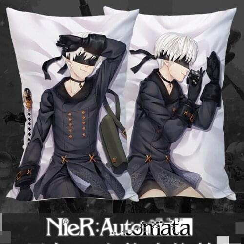 Anime JK Game NieR:Automata YoRHa No. 9 Type S Male 9S Cosplay 40*60cm Back Plush Stuffed Pillow Cushion Home Decor Gift