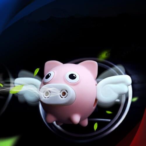 Car Air Freshener Cartoon Flying Pig Car Air Outlet Aromatherapy Essential Oil Diffuser Perfume Aroma Clip Decor Accessories