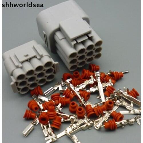Shhworldsea 30sets 12 Pin 12P 2.2mm Auto connector,Car Waterproof Electrical plug,Automotive sensor Main connector for car truck