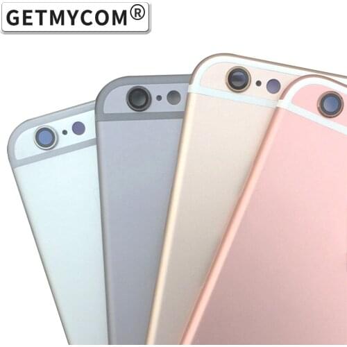 For 6SPlus with Flex Cable Back Housing Full Assembly Battery Cover Door Rear Middle Frame Chassis back cover for iPhone6S 6SP