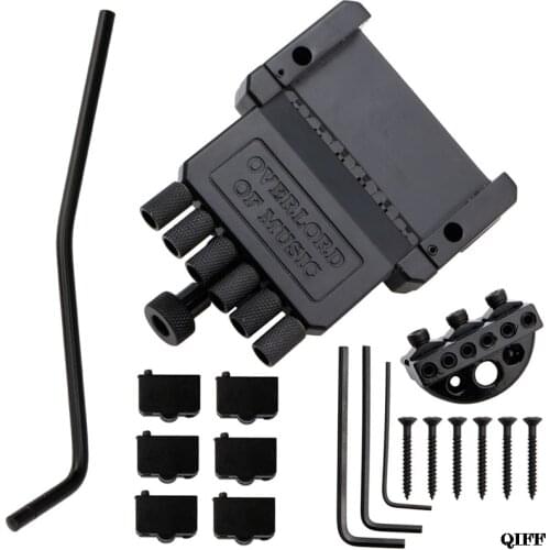 Black 6 String Guitar Tailpiece Tremolo Bridge For Headless Guitar MAR28
