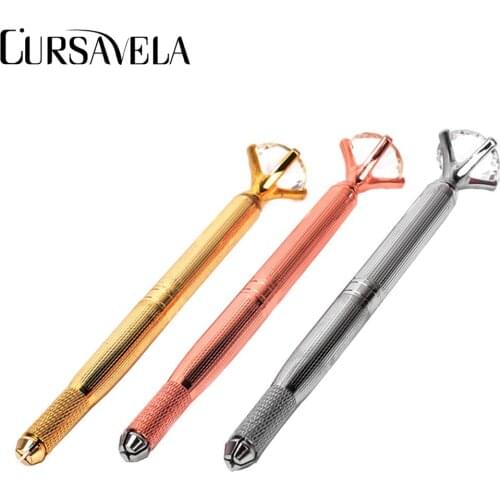 Cursavela Professional Tattoo Microblading Pen Waterproof Stainless Steel Tattoo Pens 3D Eyebrow Lips Makeup Tattoo Machine