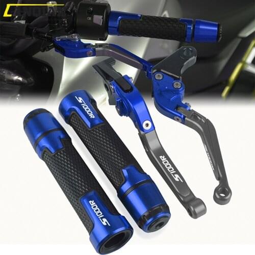 For BMW S1000Rwandw/oCC 2014 2015 2016 Motorcycle Accessories CNC Aluminum Brake Clutch Levers Handlebar Hand Grips ends S1000R