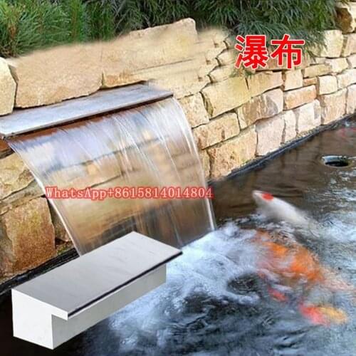 Villa rockery landscape waterfall fountain,water curtain wall,Stainless steel 304 fish pond flowing water waterfall wall nozzle