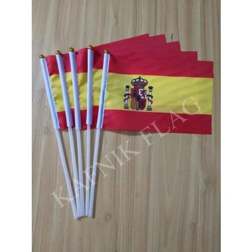 KAFNIK,5pcs Spain Fabric Flags 14*21CM Free Shipping