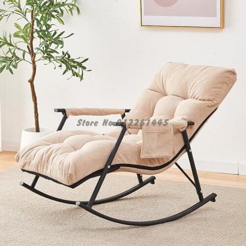 Rocking chair balcony home leisure lounge chair adult lazy sofa small apartment Nordic bedroom pregnant woman winter rocking cha