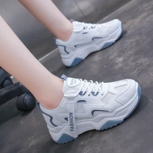 Korean Version of Daddy Womens Shoes Mesh Surface Autumn and Autumn Summer 2021 New Breathable Student Running Sneakers Tide