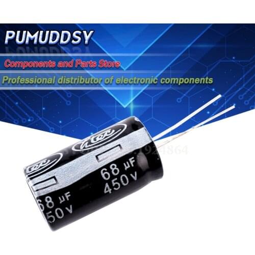 5PCS Higt quality 450V68UF 18*25mm 68UF 450V 18*25 lectrolytic capacitor