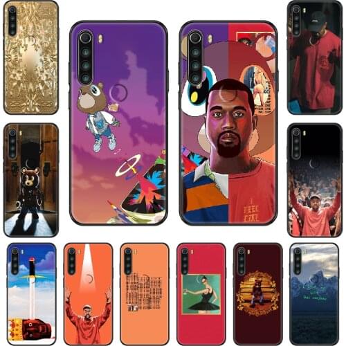 Fashion Designer Kanye West Phone case For Xiaomi Redmi Note S2 4 5 6 7 8 A S X Plus Pro black trend back pretty waterproof