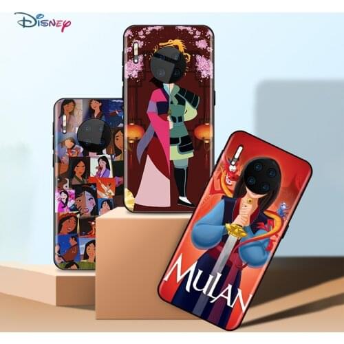 Disney Cartoon Animation Mulan For Huawei Mate 40 RS Porsche Design 30 20 X 10 Lite Pro Plus Soft TPU Silicone Black Phone Case