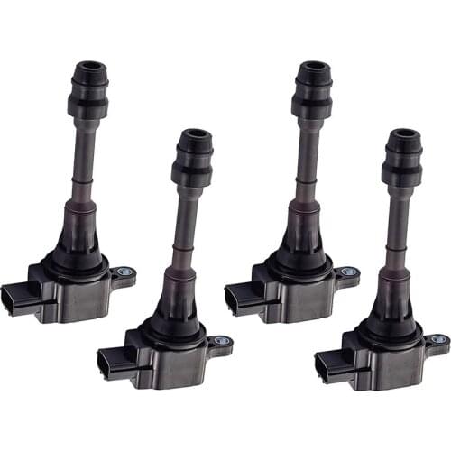 Pack of 4 Ignition Coils for 2002-2008 Nissan Altima Sentra X-Trail - 2.5L - 22448-8H315 22448-8H310 C1398 UF-350