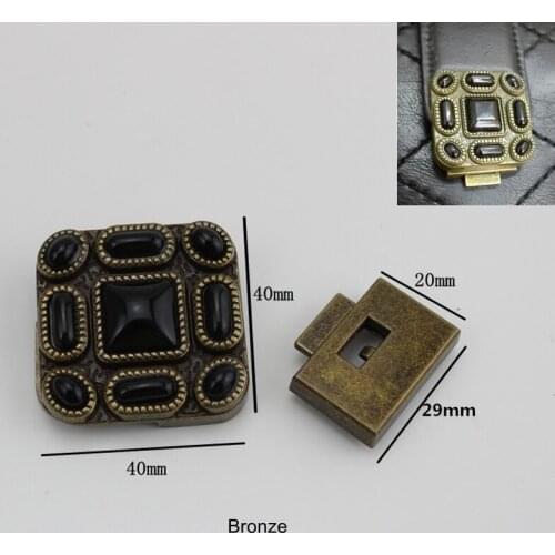 10sets new style lock bags mortise fittings Press the lock crystal lock high-end handbags hardware accessories