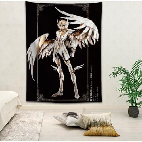 Hot Sale Custom Anime De Saint Seiya-WEI Printed Tapestry Background Decorative Tapestry Various Sizes Wall Hanging Decor
