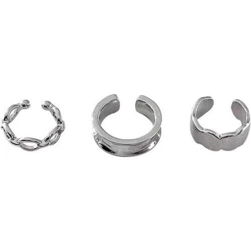 POTCET Korea 2021 New Trendy Fashion Womens Irregular Ear Clip Set with Adjustable Opening Earrings Free Shipping Jewelry