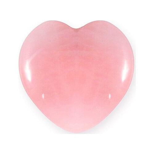 20mm Pink Quartz Stone Beads Heart Charms Hand Piece Healing Natural Pink Crystal Decoration Wholesale Gift Jewelry