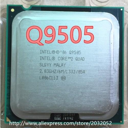Intel Core2 Quad Processor Q9505 6M Cache/2.83G/1333M FSB LGA775 Desktop CPU (working 100% Free Shipping)q9505 can work