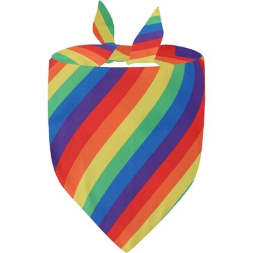 Rainbow Dog Bandanas Fashion Rainbow Pet Scarf Bibs Collar Multicolor Cat Neckerchief Cute Puppy Decorations for Daily Wear