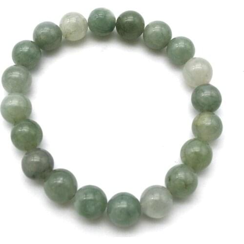 Roderek 10mm Bead Jadeite Bracelet With 20 Beads Support Custom Size For Your Love