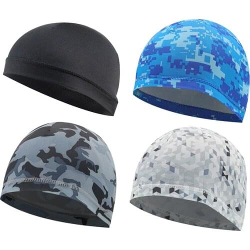 Unisex Skull Cap Soft Helmet Liner Running Hat Cycling Sports Cap Quick Dry Helmet Inner Liner Men Women Outdoor Beanie Cap