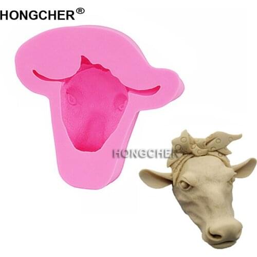 New Animal head, double head, fondant silicone mold, cake tool, biscuit pastry baking mold. Soap chocolate handmade mold