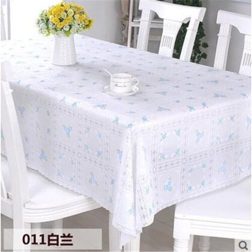 Pastoral Cotton & Linen Table Cloth Dandelion Printed Rectangular Table Cover Lace Edge Tablecloth for Wedding Hot Sale
