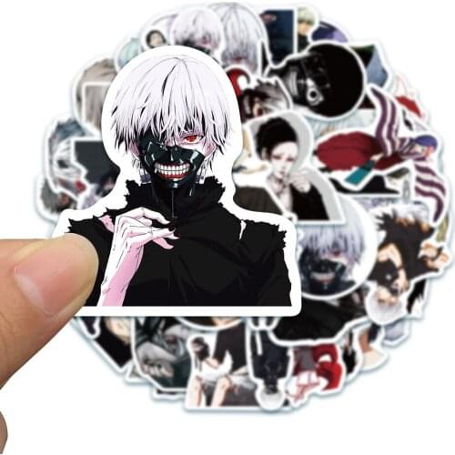 10/50pcs Japanese Anime Tokyo Ghoul Stickers Laptop Decal For Refrigerator Car Trunk PVC Backpack Suitcase Skateboard Sticker
