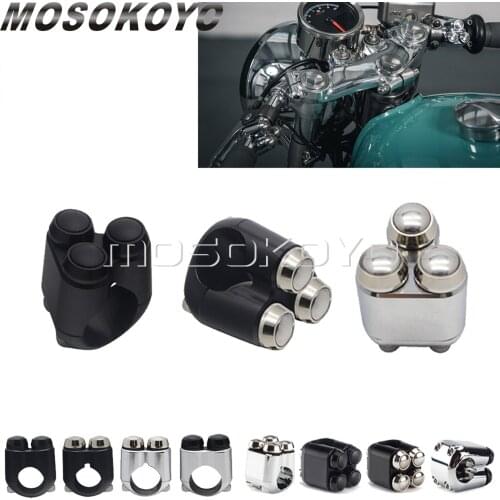2-3 Button 22mm 25mm Handlebar M-switch Push Button Switch Hand Control Triple Micro Switch Gear Cafe Racer 1" & 7/8" Universal